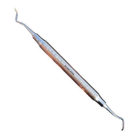 Dental prophylaxis sickle scaler with sharp cutting edges 